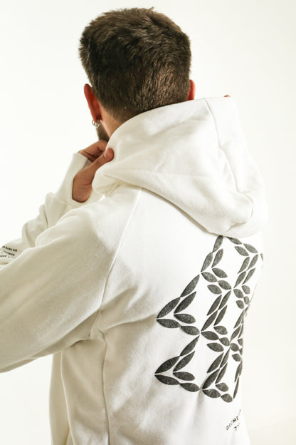 SCARF HOODIE "GS777"- off white