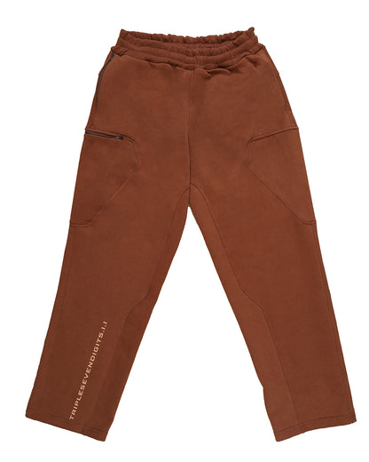 GEO PANTS HOODIE BROWN