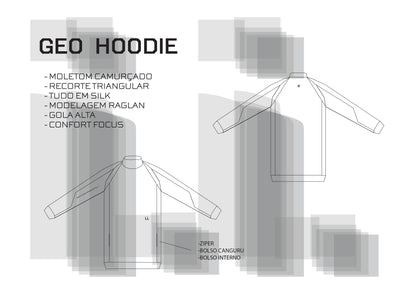 GEO HIGH COLLAR HOODIE BROWN