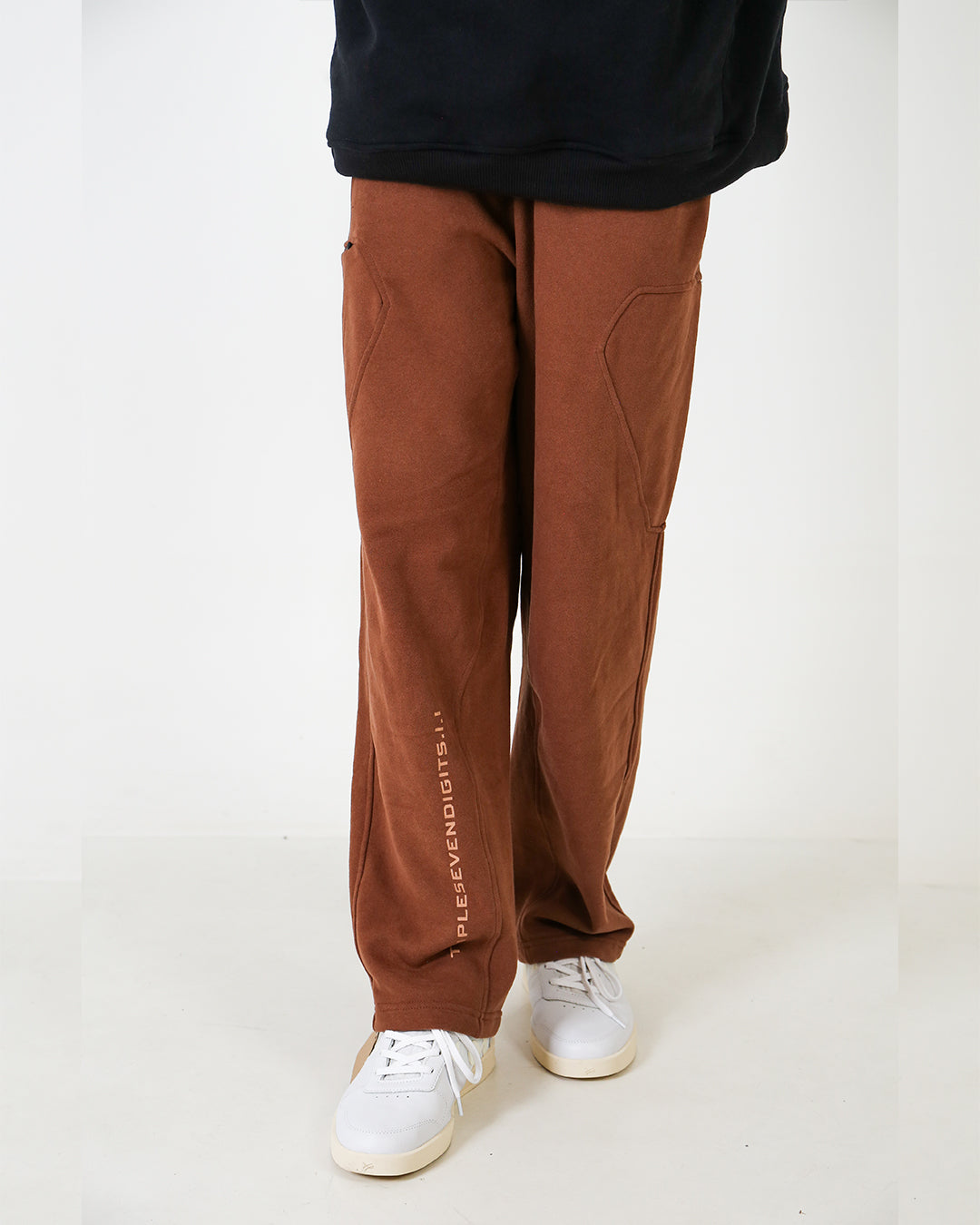 GEO PANTS HOODIE BROWN