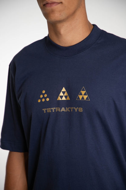 Camiseta Section T "Tetraktys" - Azul marinho