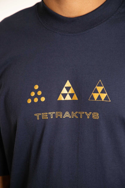 Camiseta Section T "Tetraktys" - Azul marinho