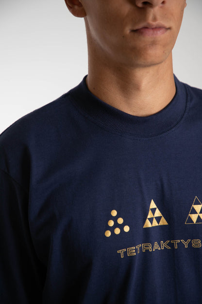 Camiseta Section T "Tetraktys" - Azul marinho