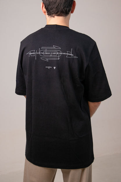 Camiseta Oversized Preta "VISION"