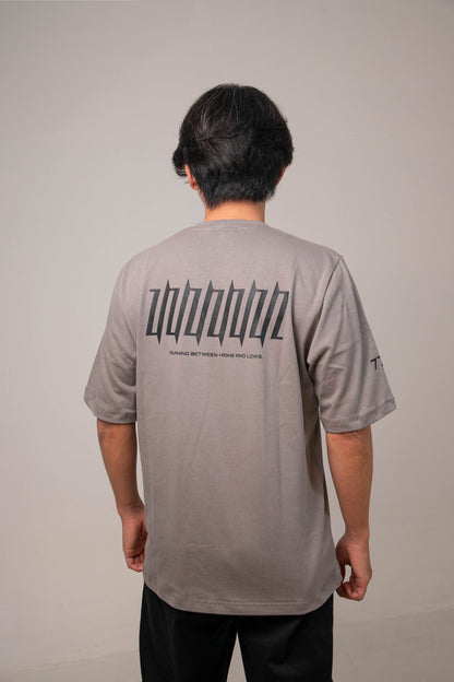 Camiseta Oversized Cinza "RUNNING"