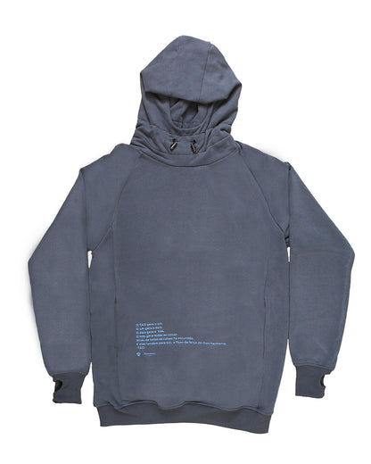 TAO HOODIE BLUE GRAY