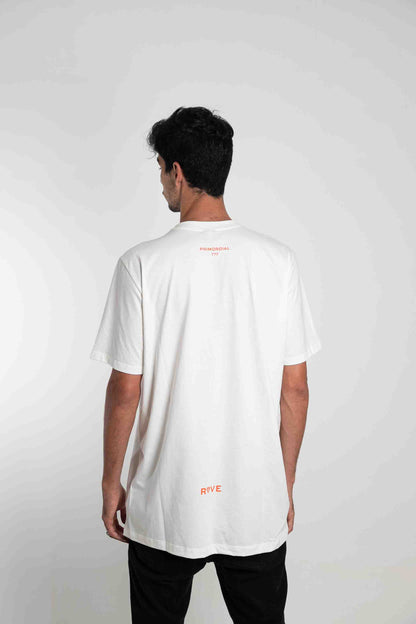 Camiseta "RAVE" off white