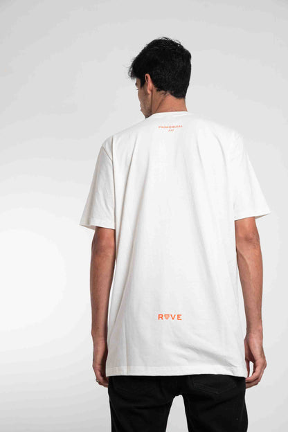 Camiseta "RAVE" off white