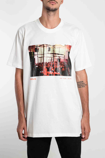 Camiseta "RAVE" off white