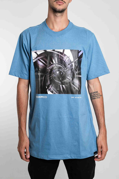 Camiseta "FIBONACCI" azul claro