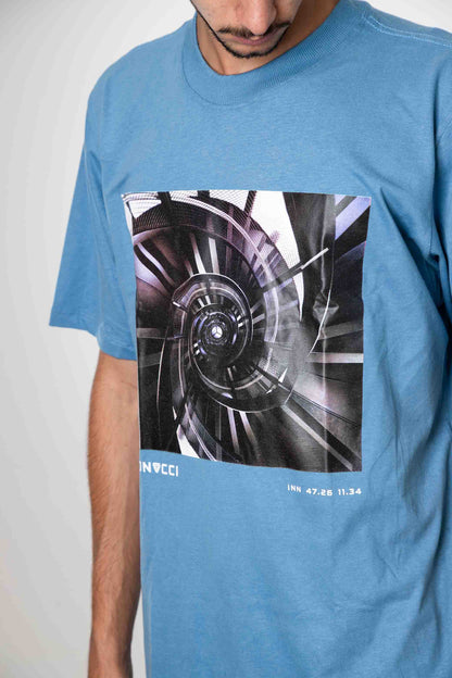 Camiseta "FIBONACCI" azul claro