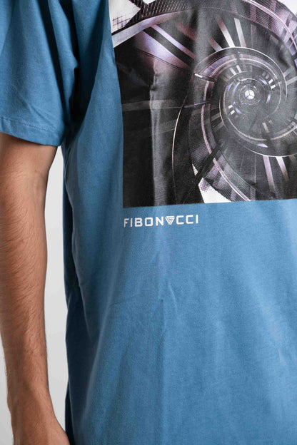 Camiseta "FIBONACCI" azul claro