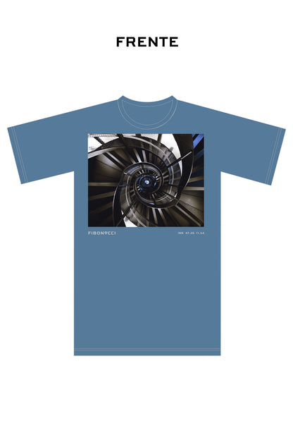 Camiseta "FIBONACCI" azul claro